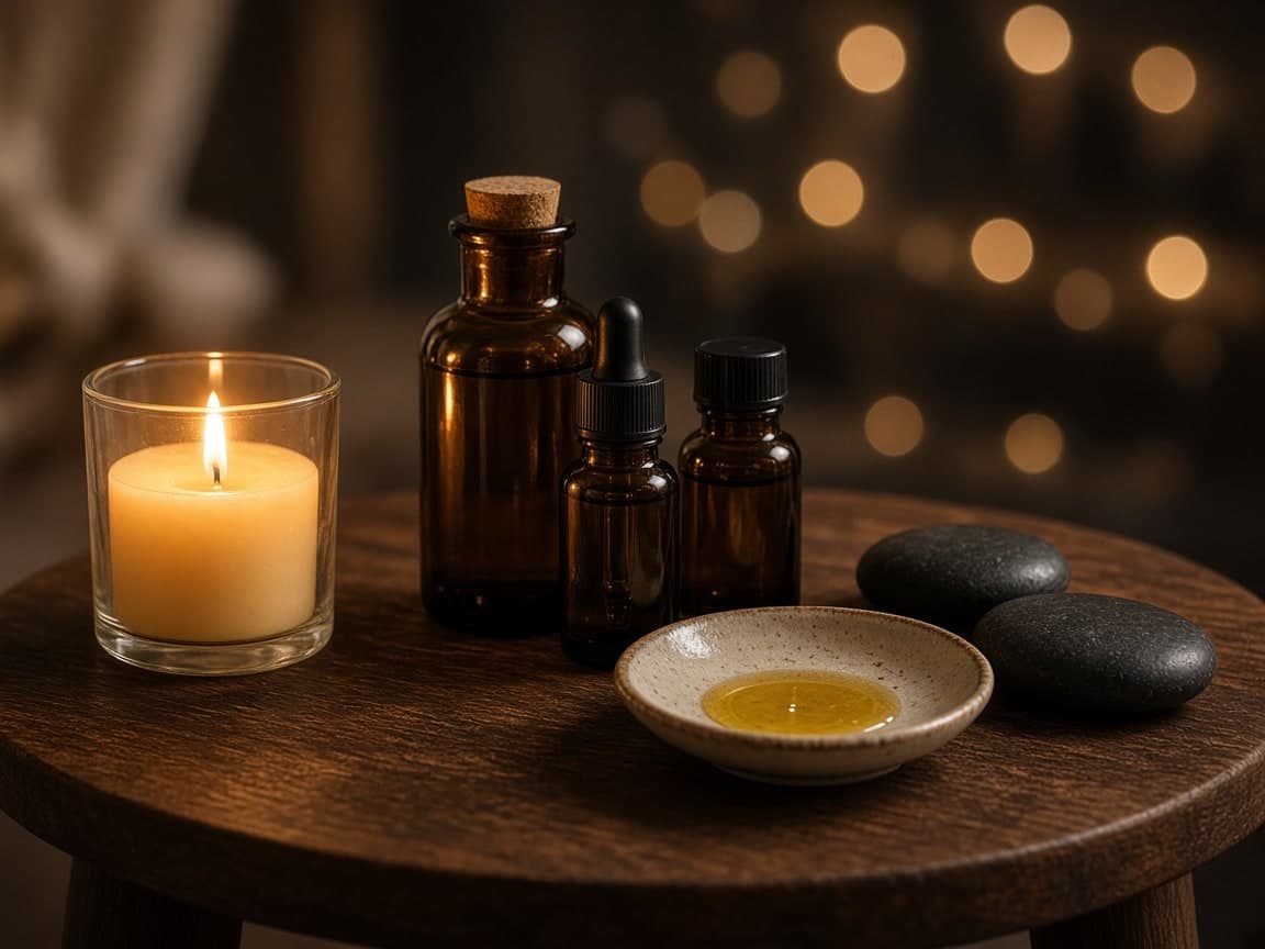 Wellness space prepared at home